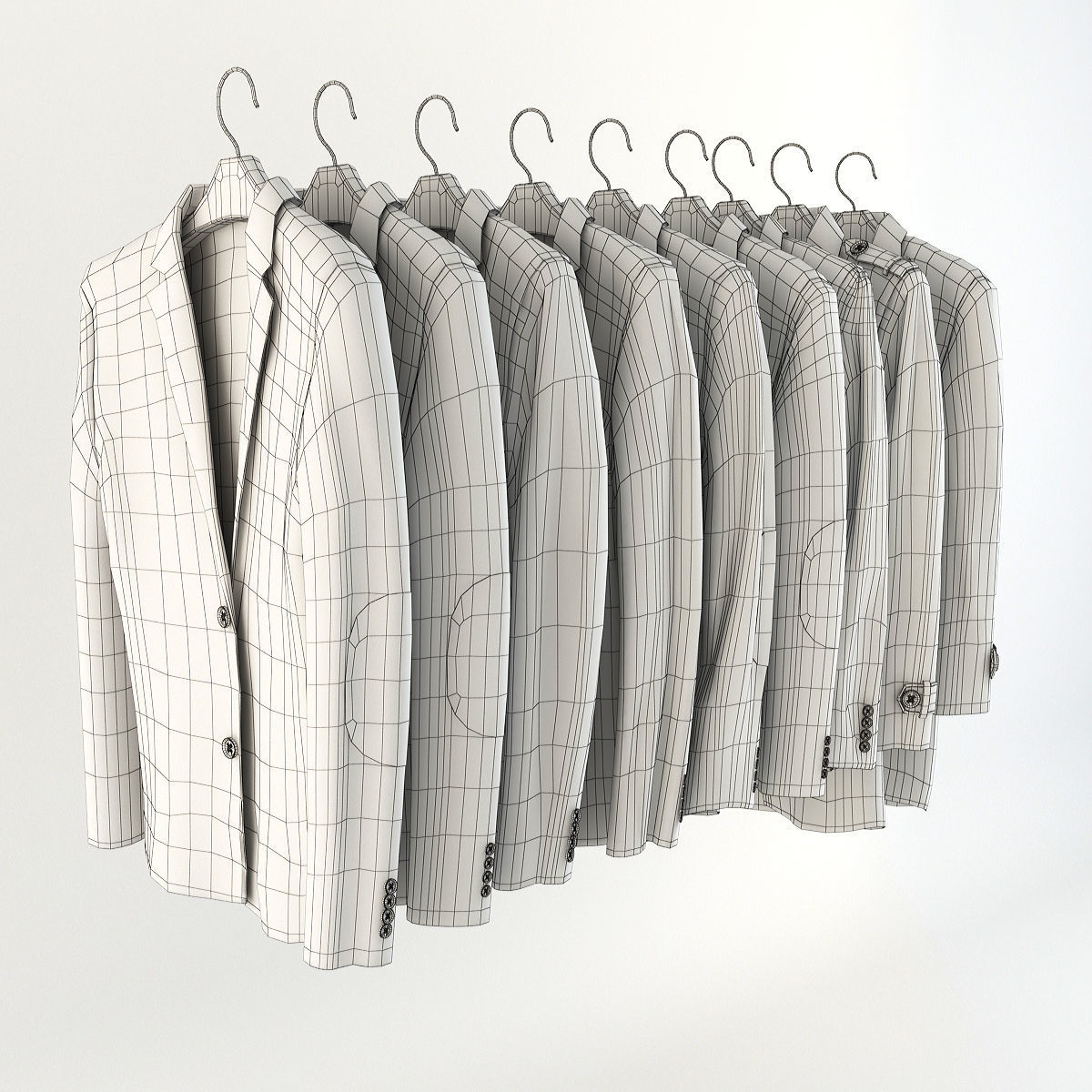 Jackets Set 3D model_1