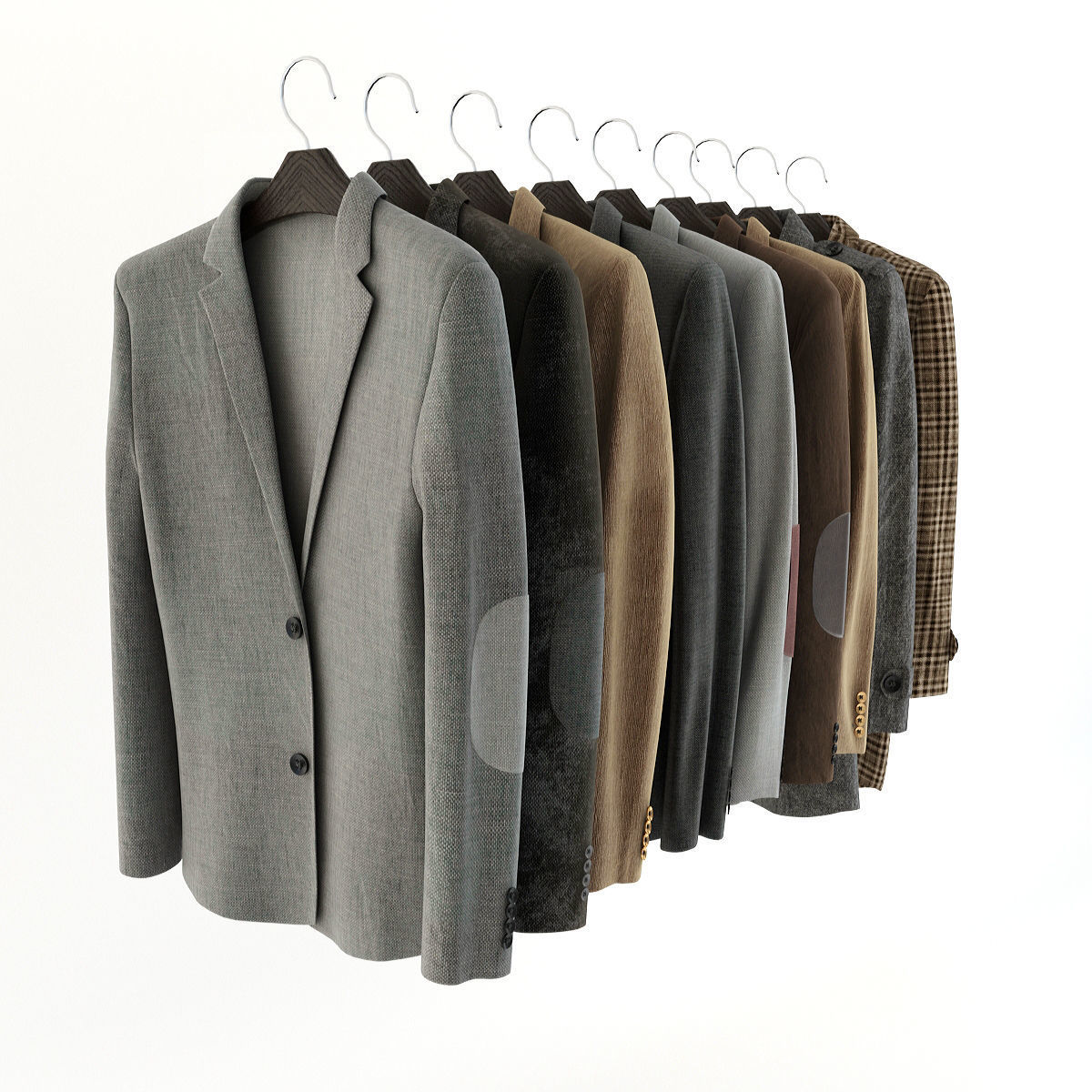 Jackets Set 3D model_6