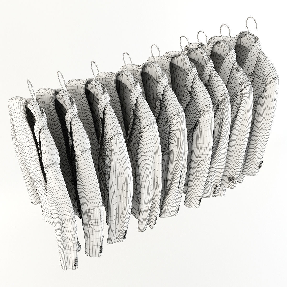 Jackets Set 3D model_9