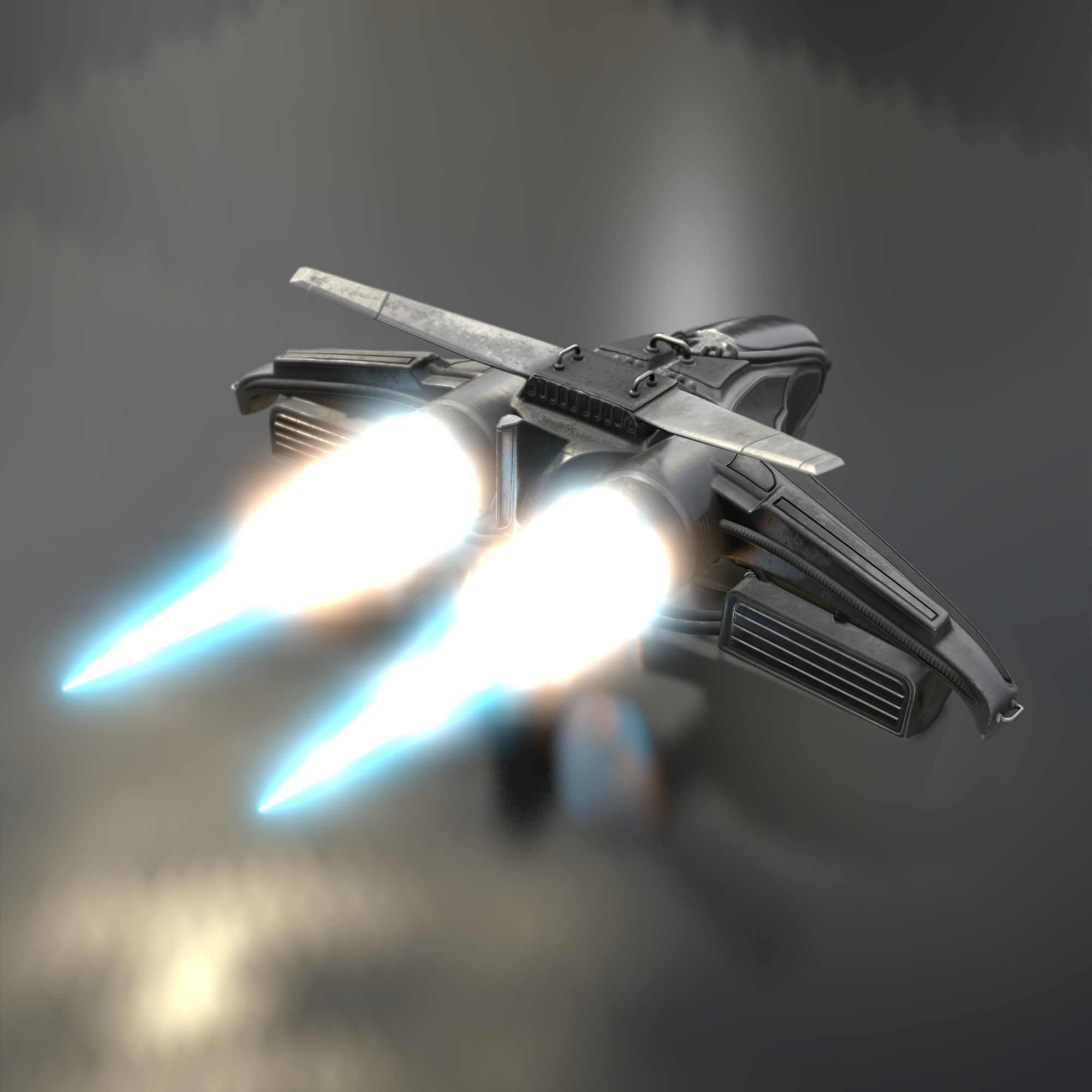 Intergalactic Spaceship Design in Blender Eevee Free low-poly 3D model_12
