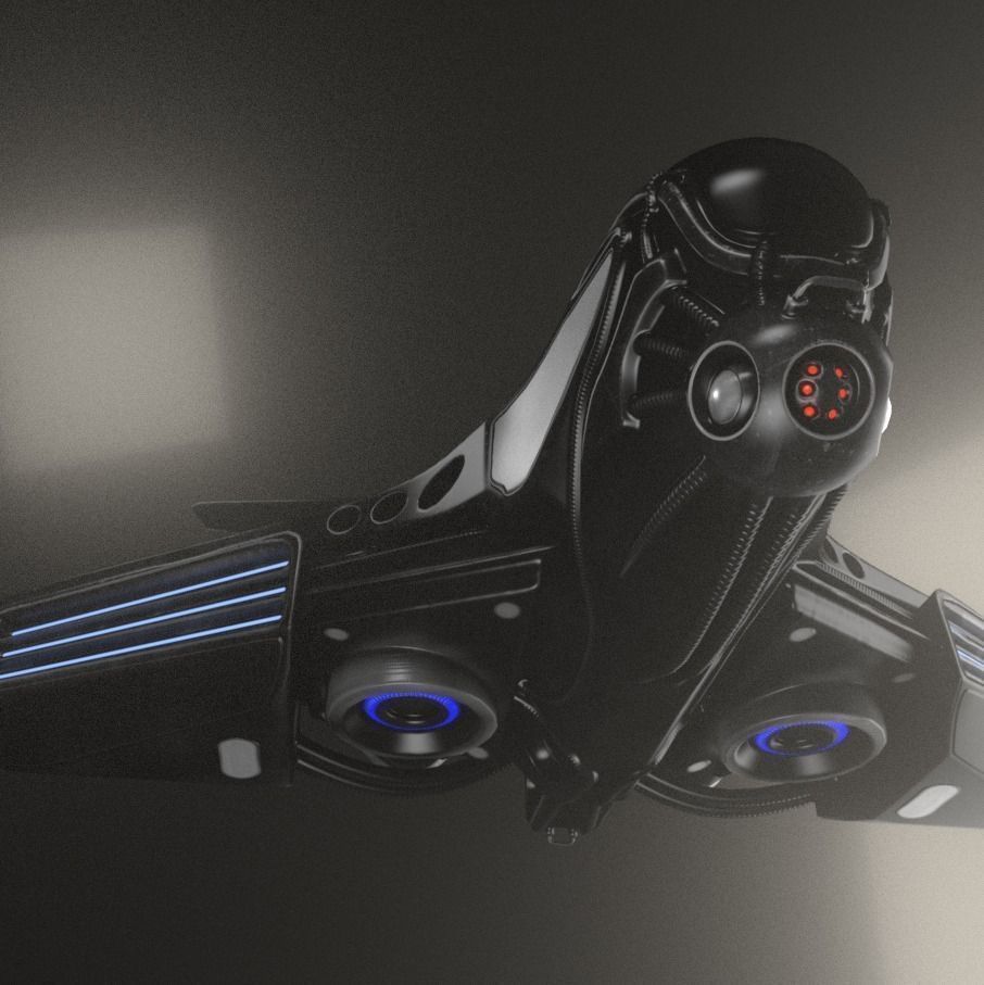 Intergalactic Spaceship Design in Blender Eevee Free low-poly 3D model_7
