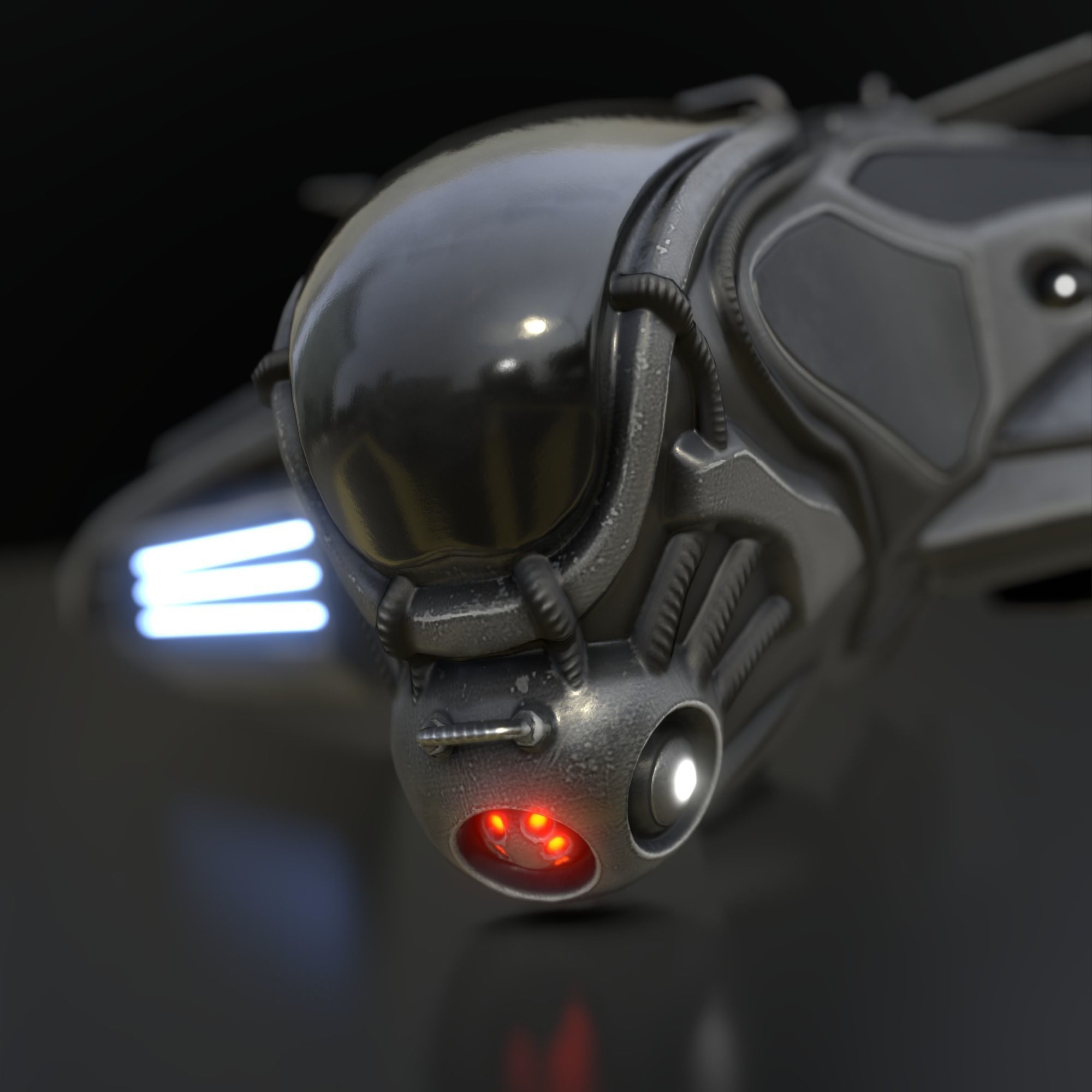 Intergalactic Spaceship Design in Blender Eevee Free low-poly 3D model_14