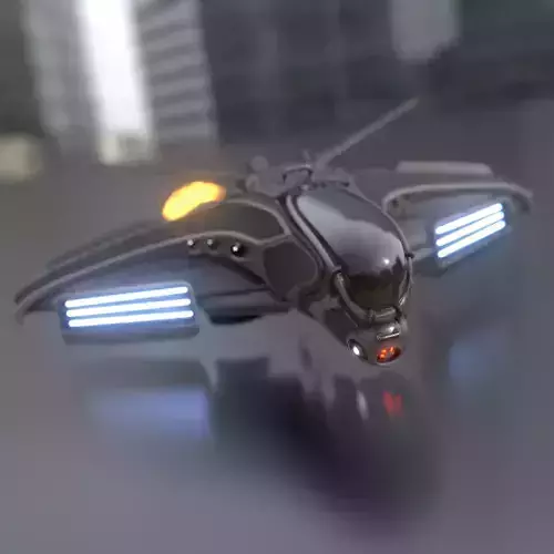 Intergalactic Spaceship Design in Blender Eevee Free low-poly 3D model