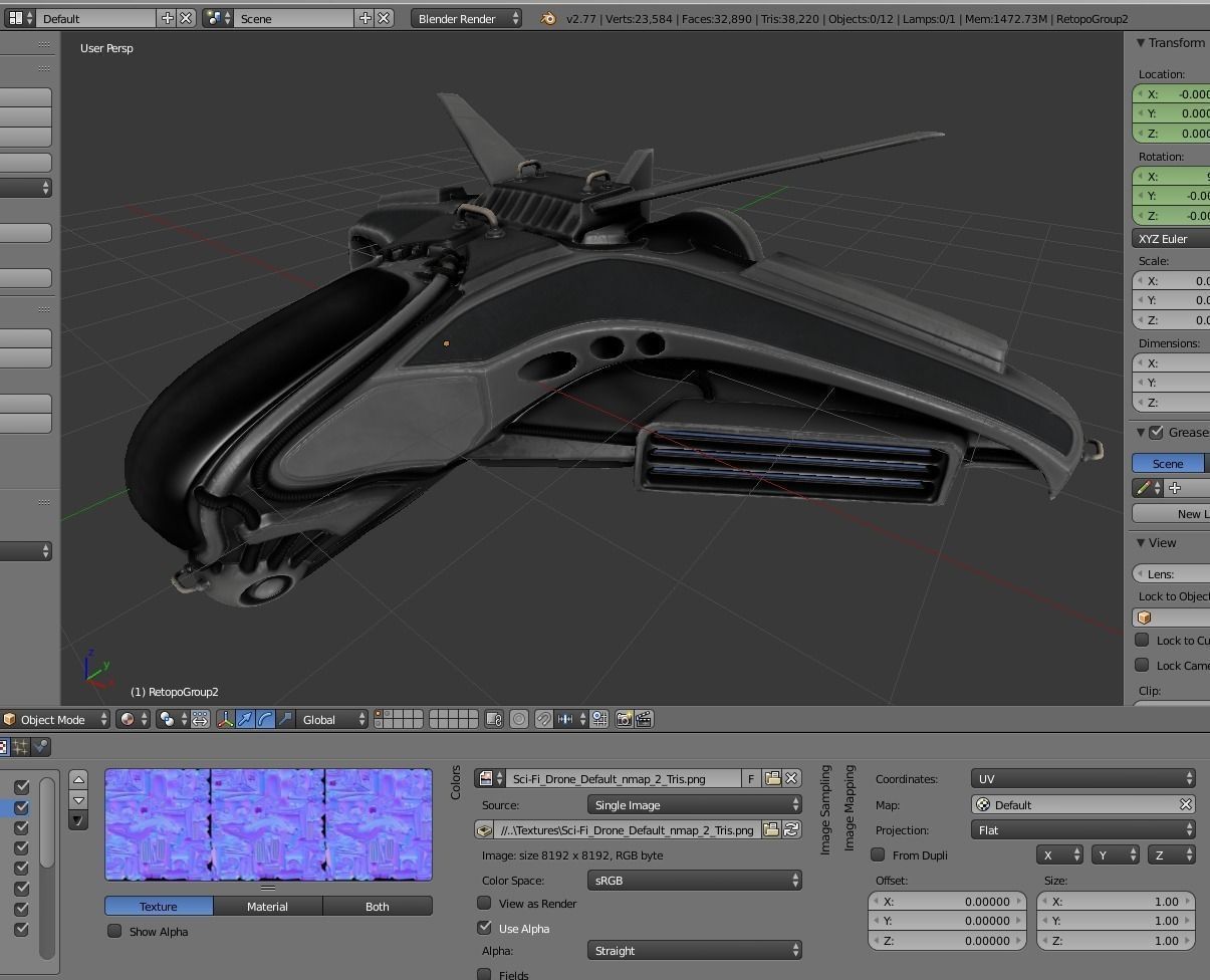 Intergalactic Spaceship Design in Blender Eevee Free low-poly 3D model_17