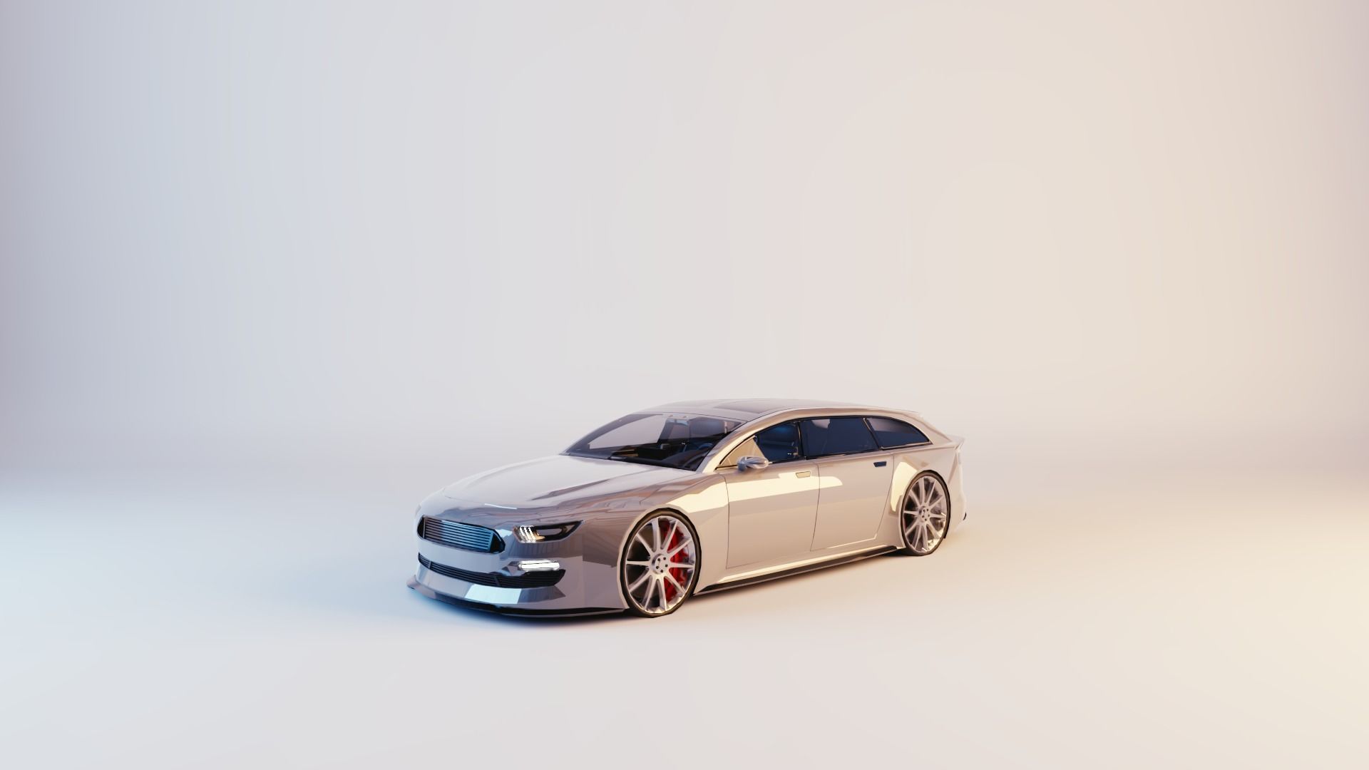 Blender Eevee studio and building Low-poly 3D model_7