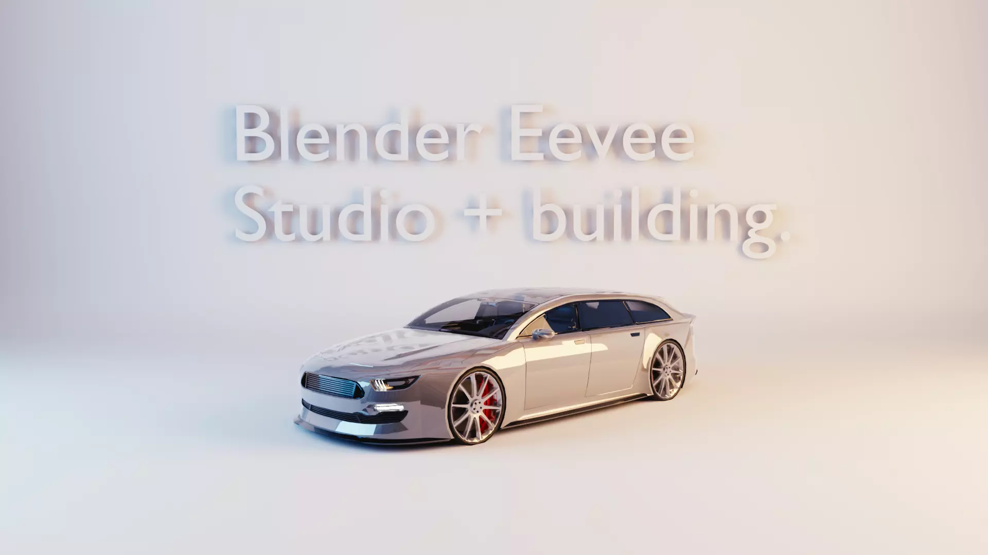 Blender Eevee studio and building Low-poly 3D model_0
