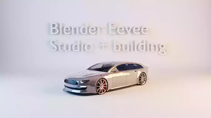 Blender Eevee studio and building