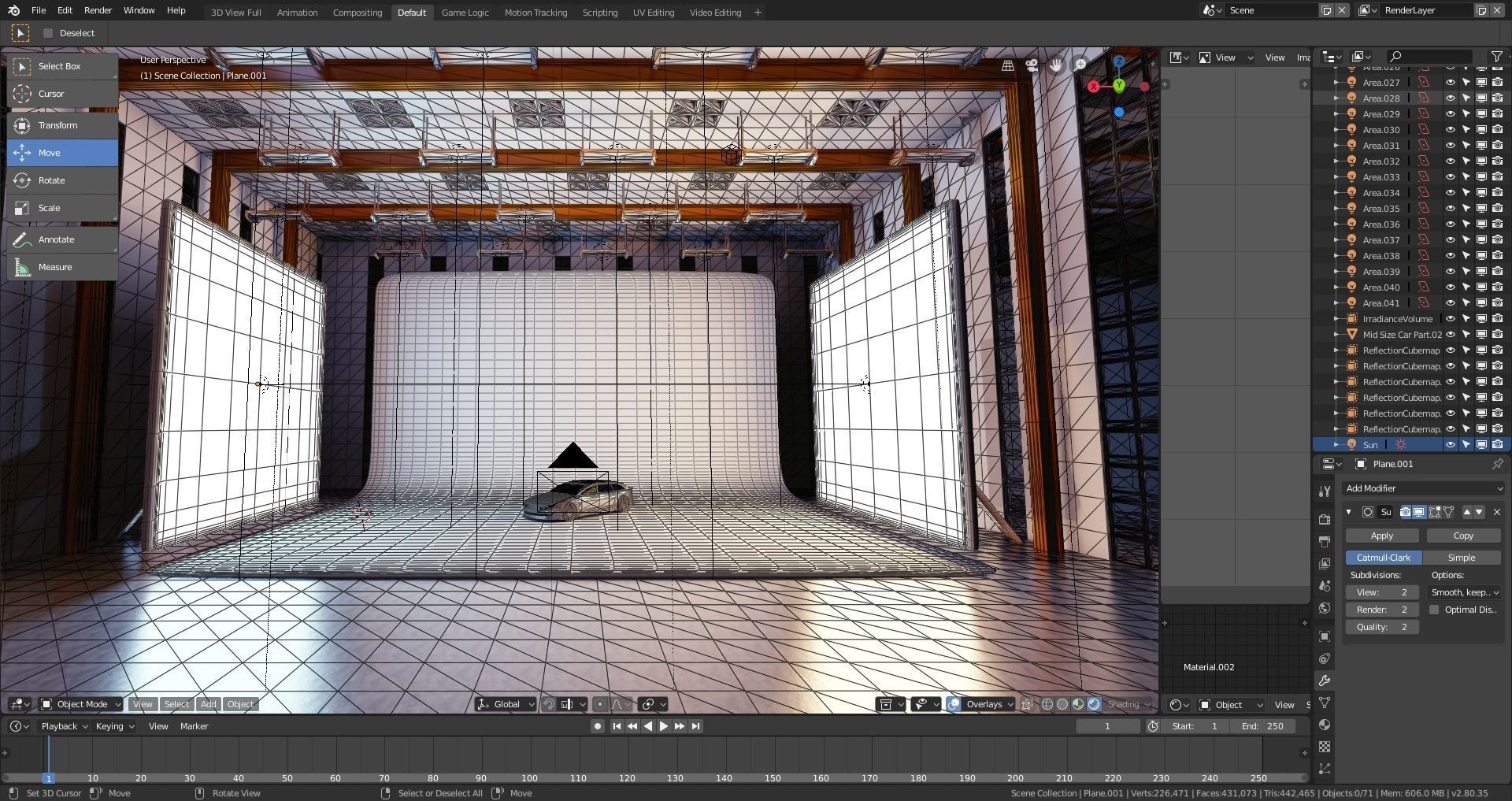 Blender Eevee studio and building Low-poly 3D model_10