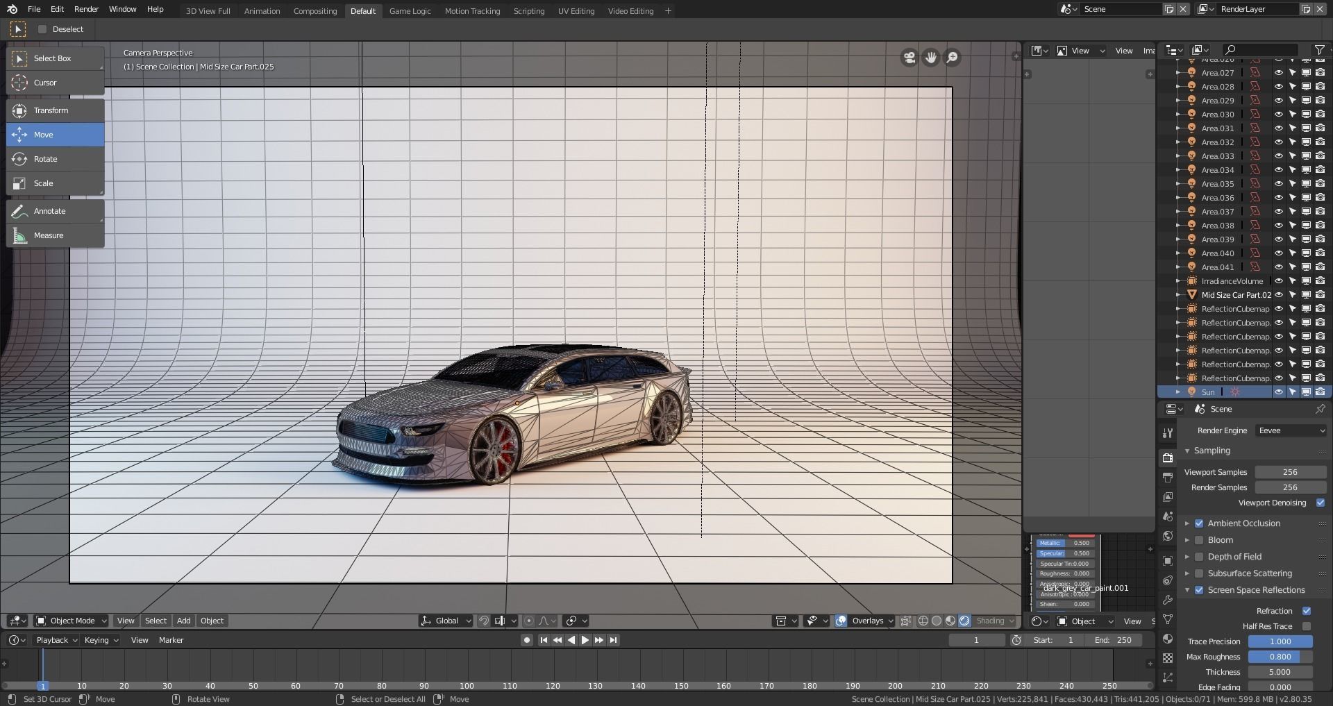 Blender Eevee studio and building Low-poly 3D model_9
