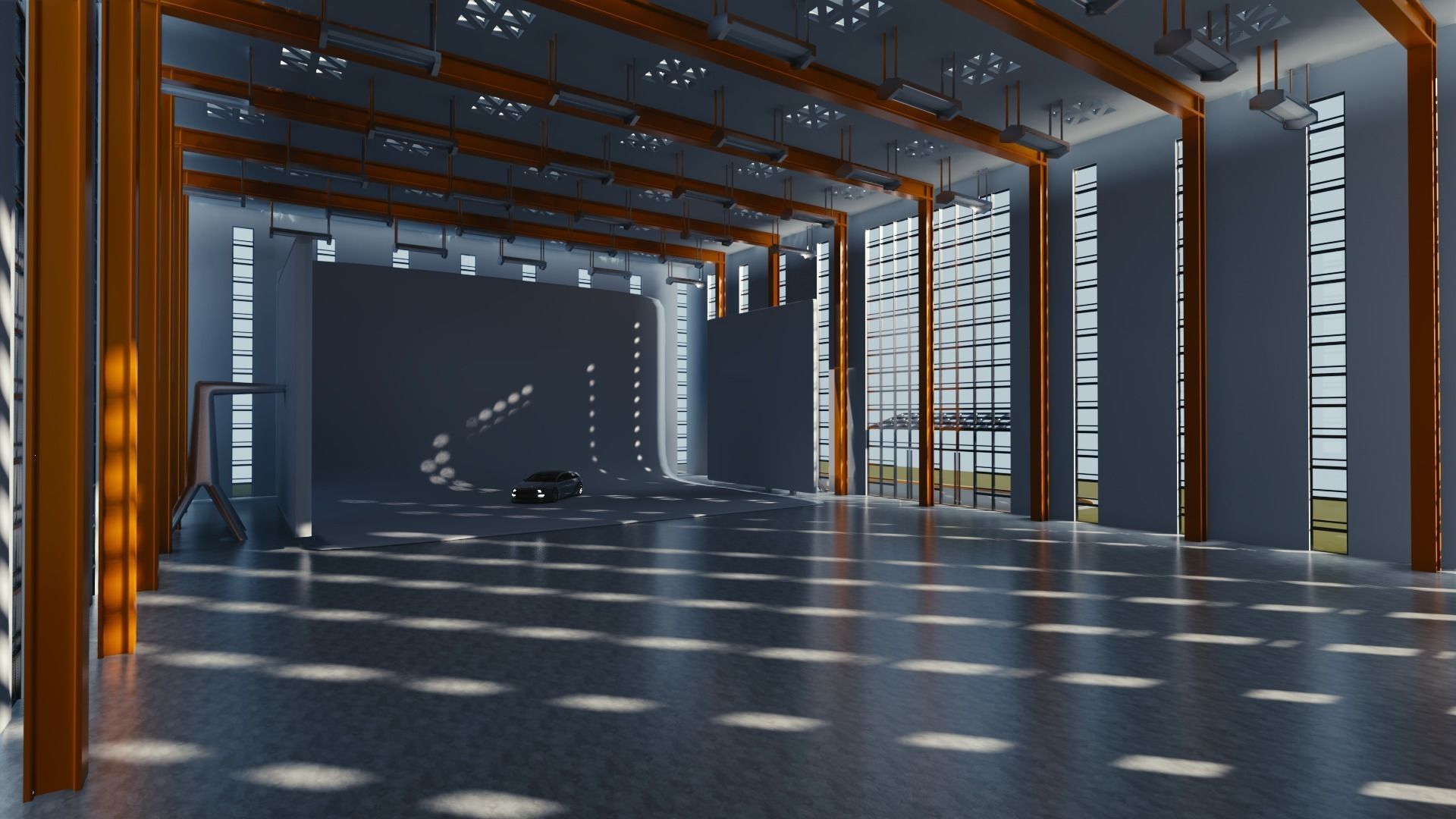 Blender Eevee studio and building Low-poly 3D model_3