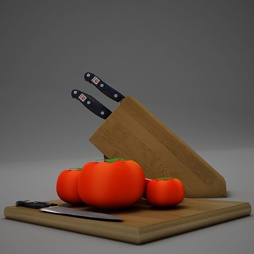 Tomatoes and Knifes 3D model 6