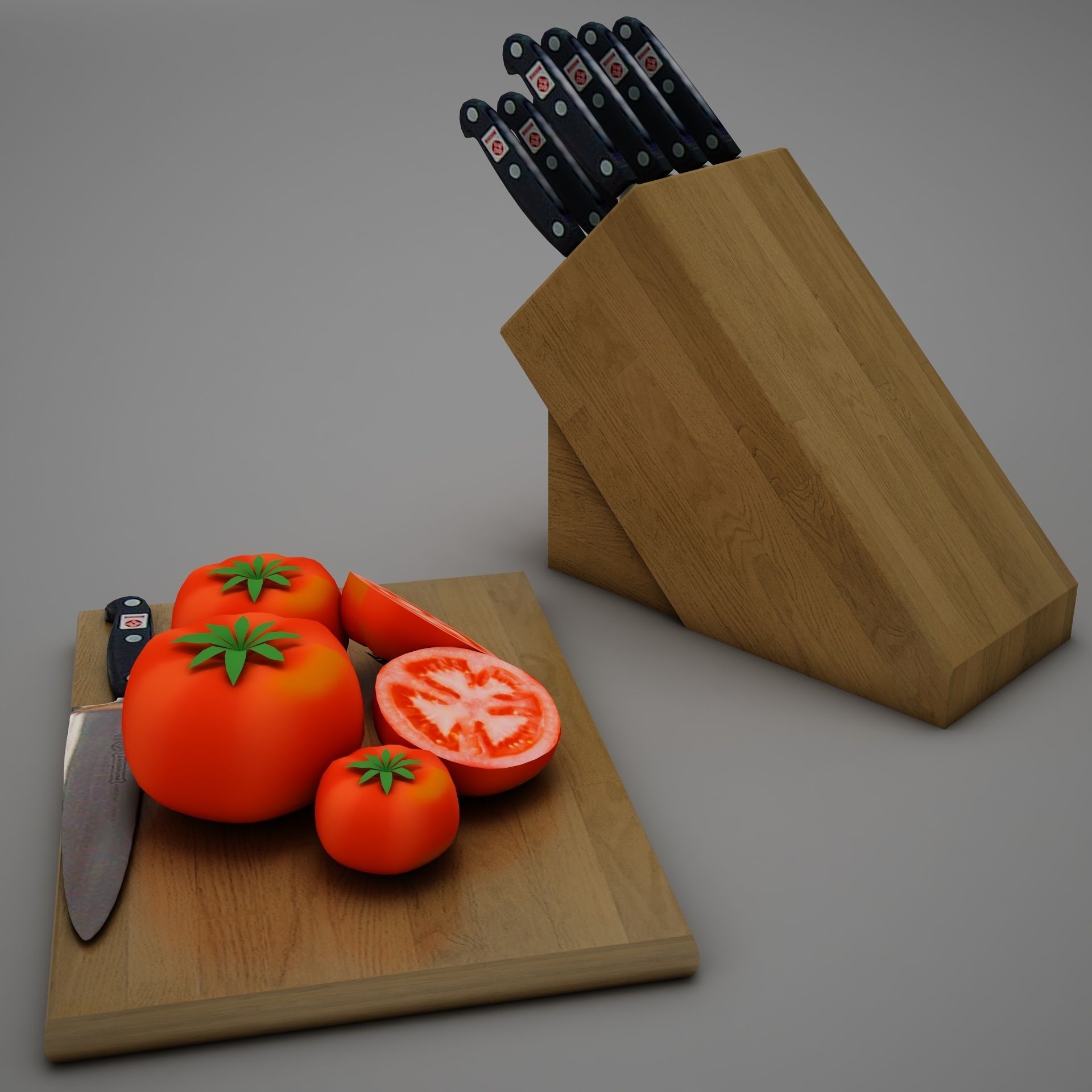 Tomatoes and Knifes 3D model_1