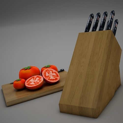 Tomatoes and Knifes 3D model 7