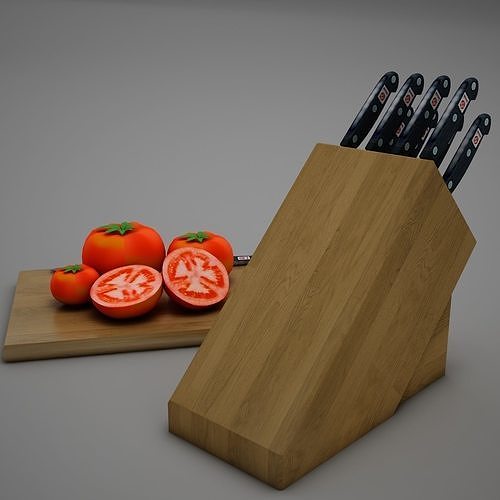 Tomatoes and Knifes 3D model 5