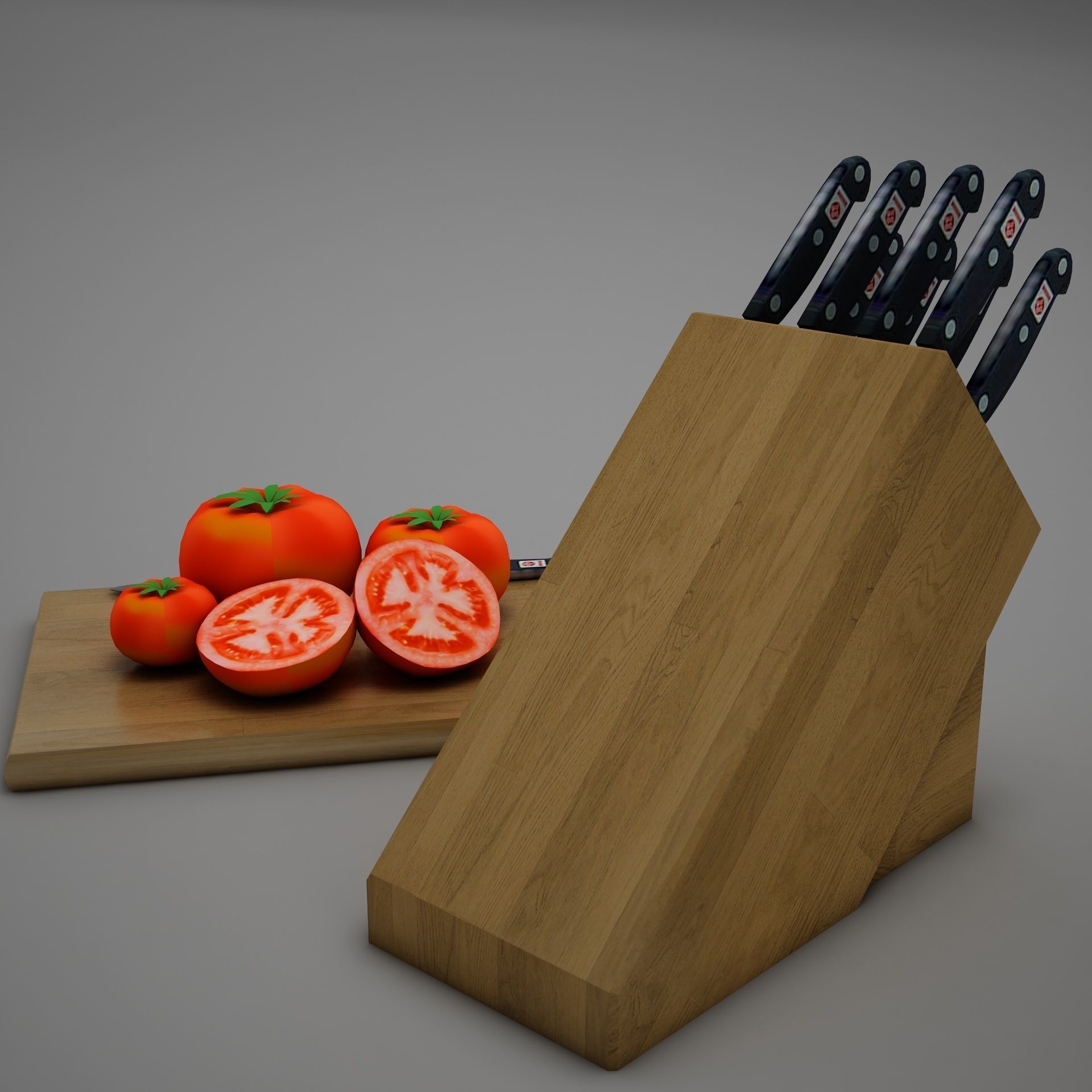 Tomatoes and Knifes 3D model_4