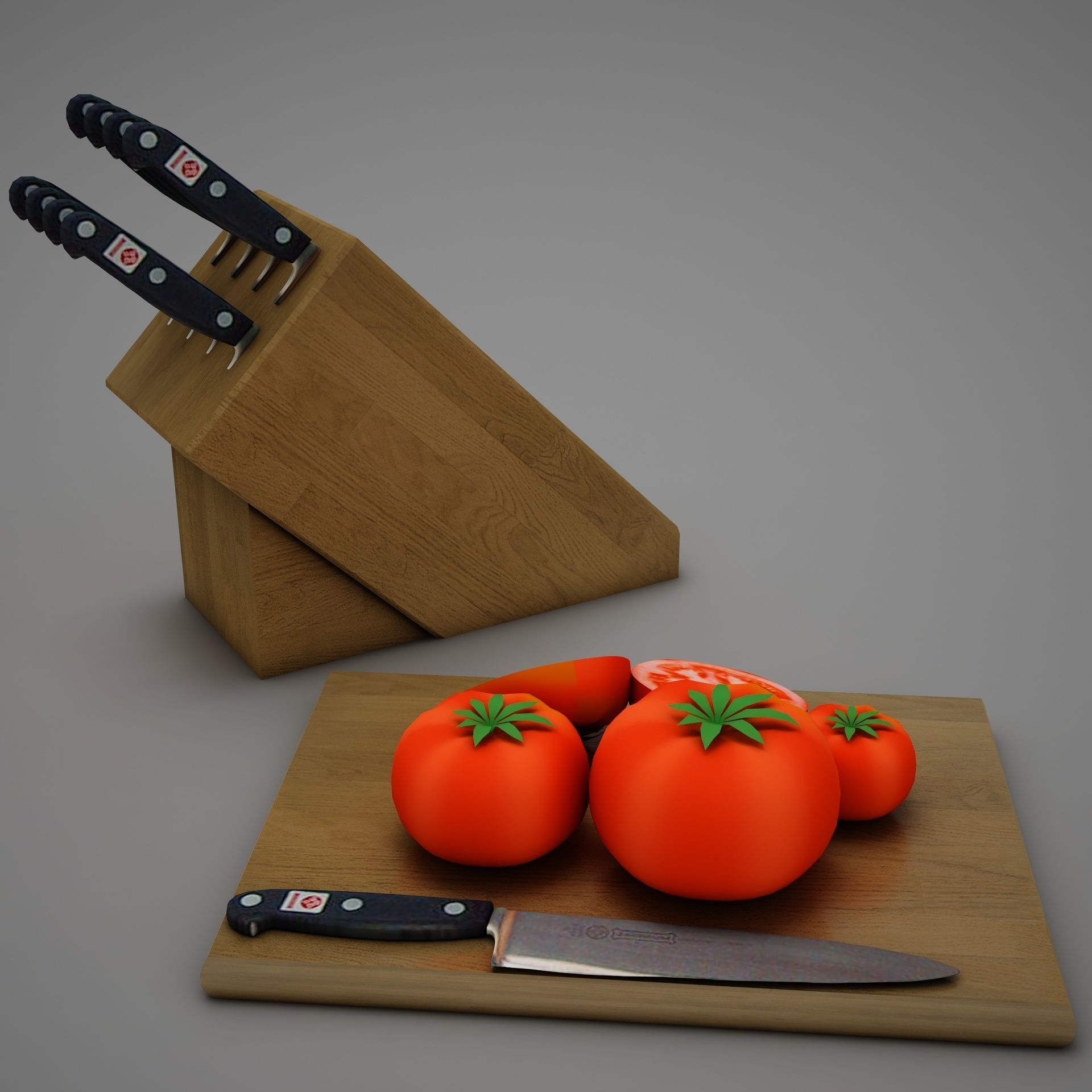 Tomatoes and Knifes 3D model_7