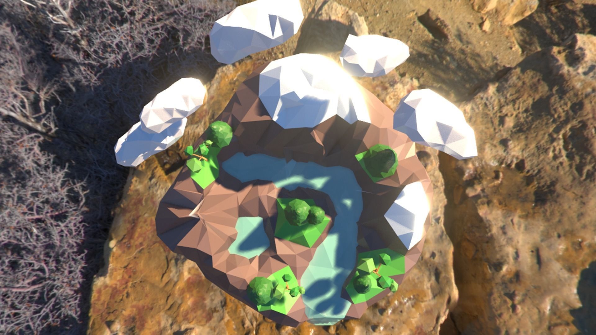 POLYGON - Island Pack Free low-poly 3D model_4