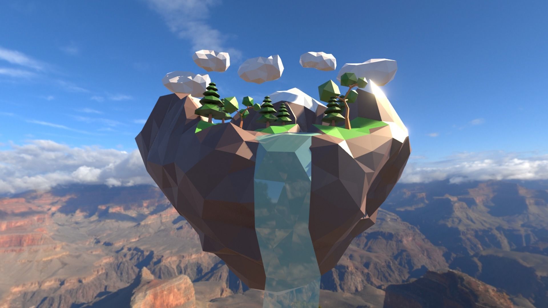 POLYGON - Island Pack Free low-poly 3D model_5