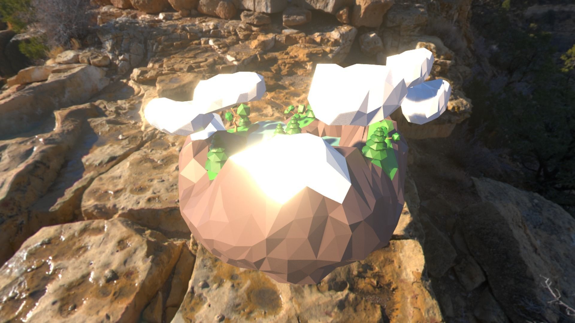 POLYGON - Island Pack Free low-poly 3D model_6
