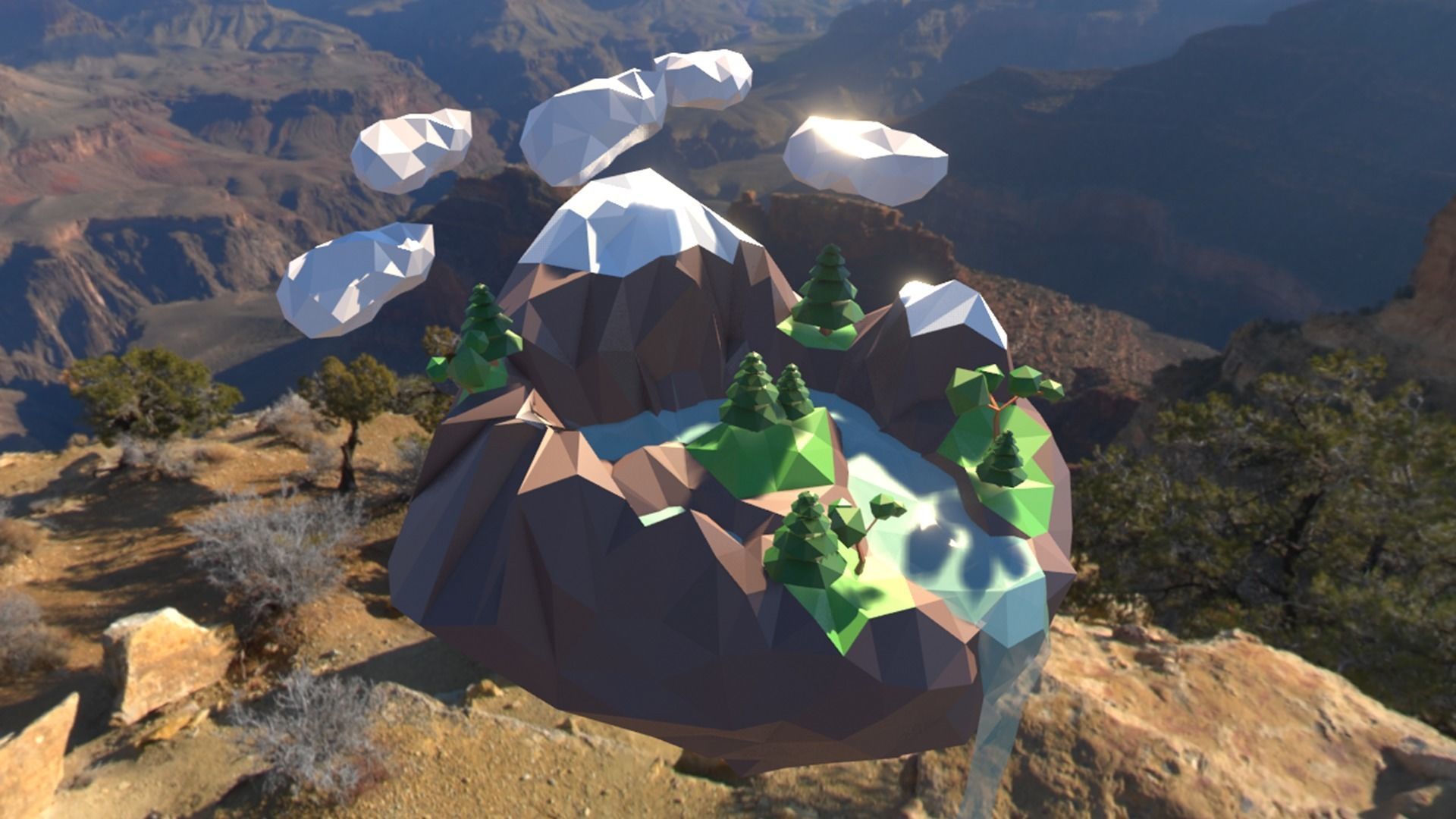 POLYGON - Island Pack Free low-poly 3D model_3