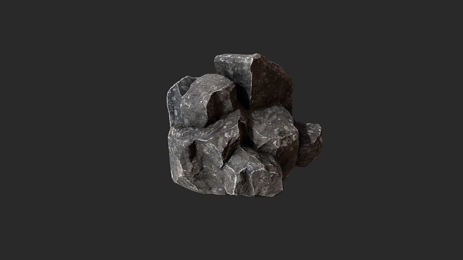 Rock Pack Low-poly 3D model_7