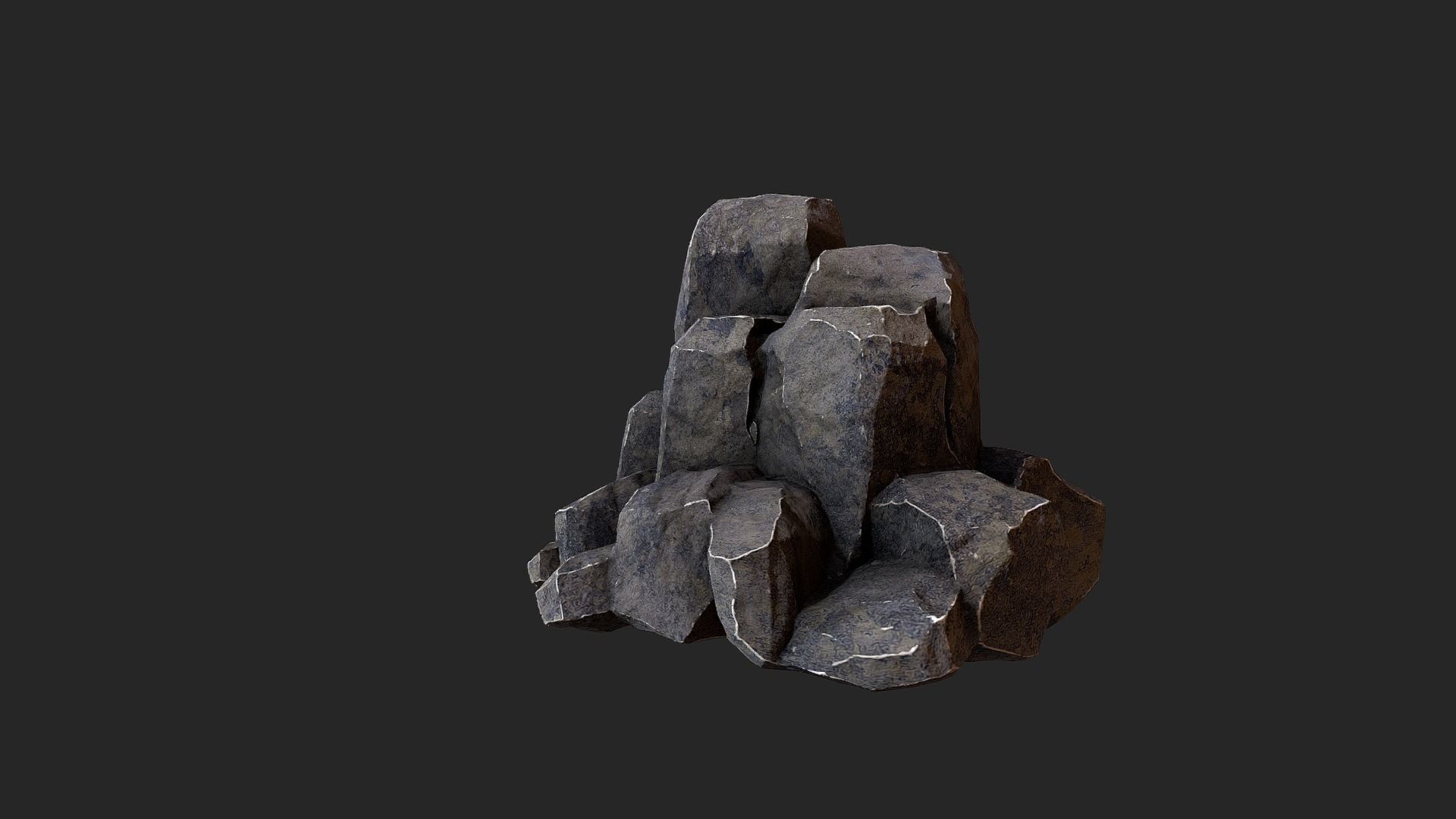 Rock Pack Low-poly 3D model_16