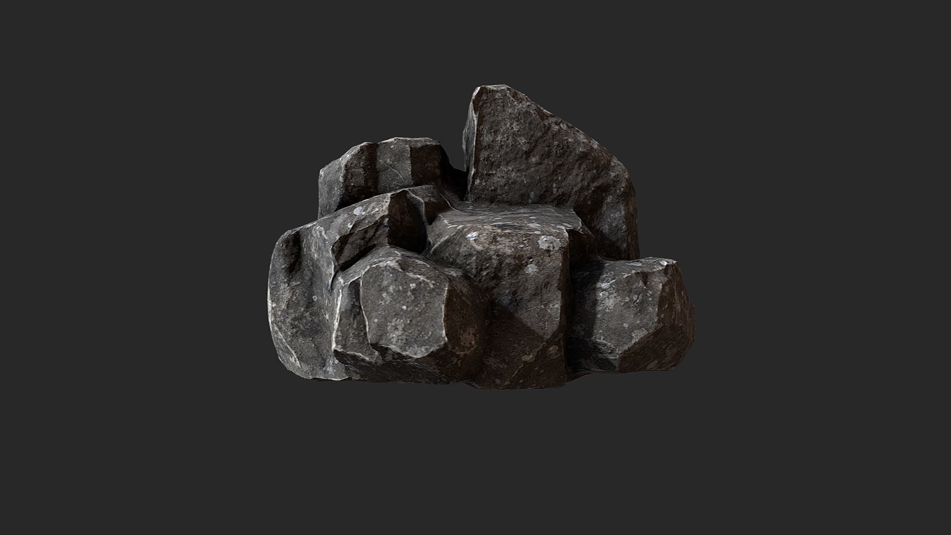 Rock Pack Low-poly 3D model_8