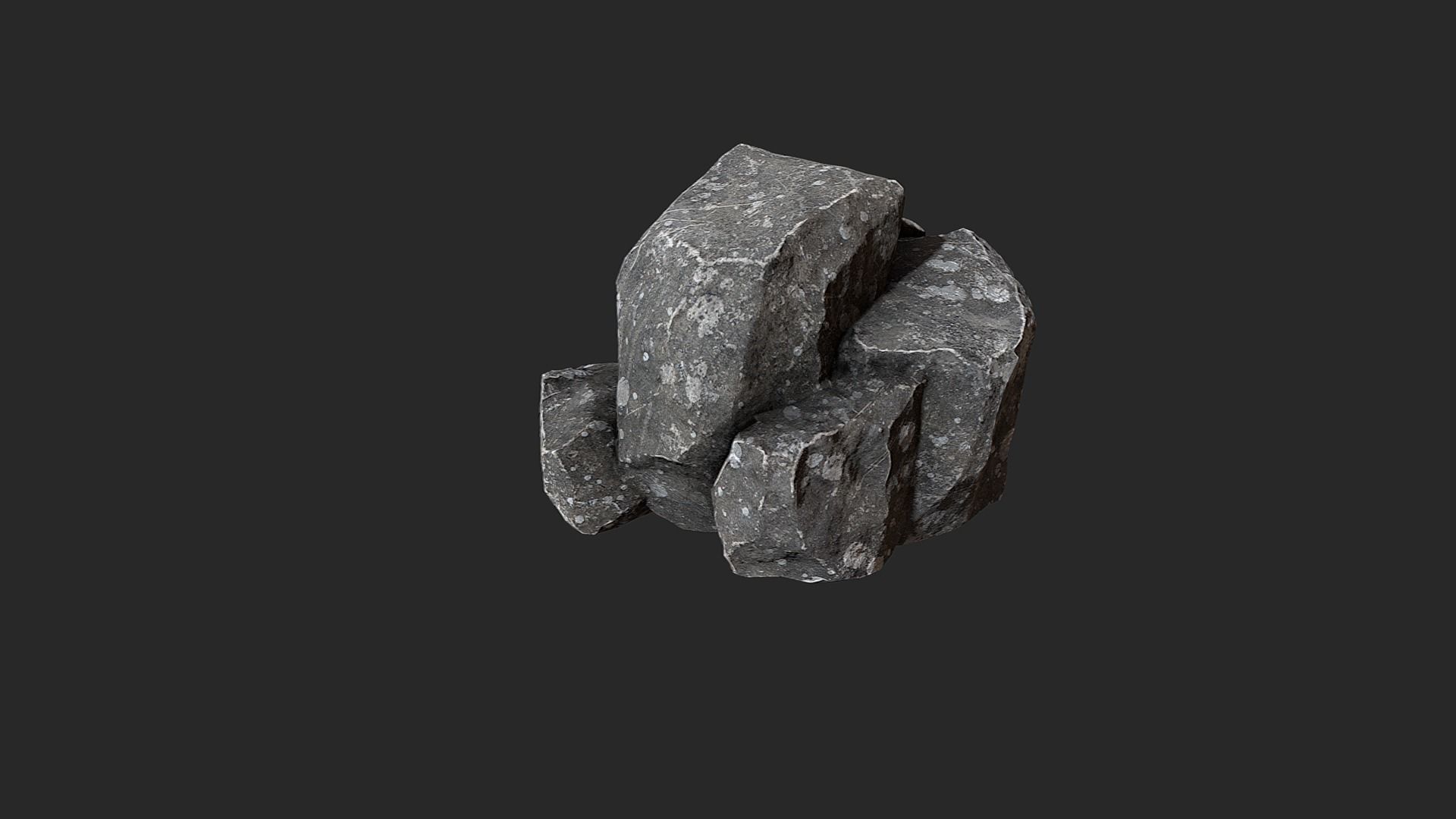 Rock Pack Low-poly 3D model_5
