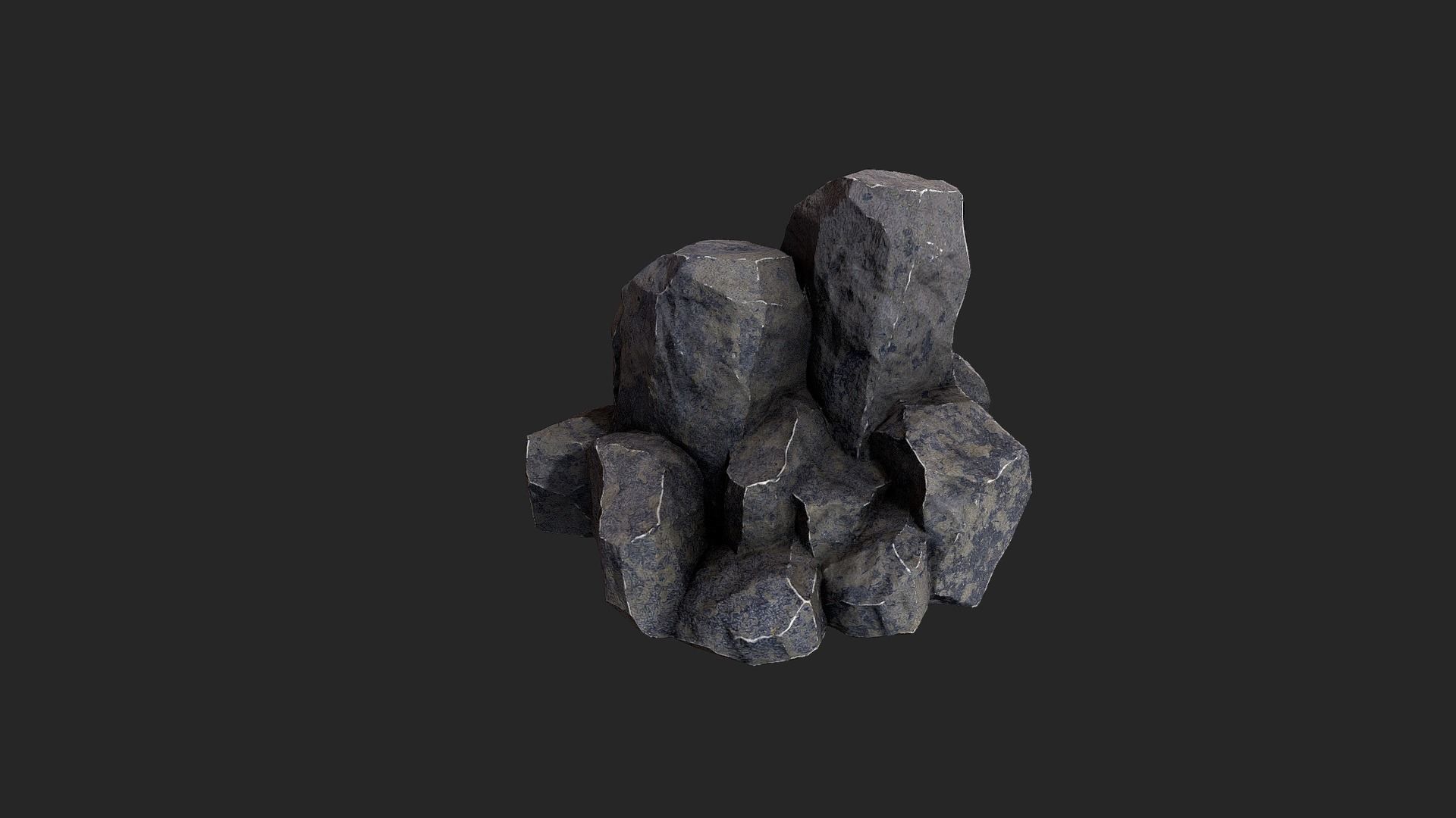 Rock Pack Low-poly 3D model_17