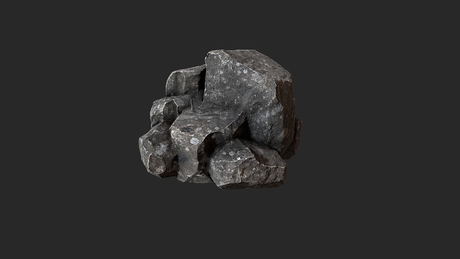 Rock Pack Low-poly 3D model_9