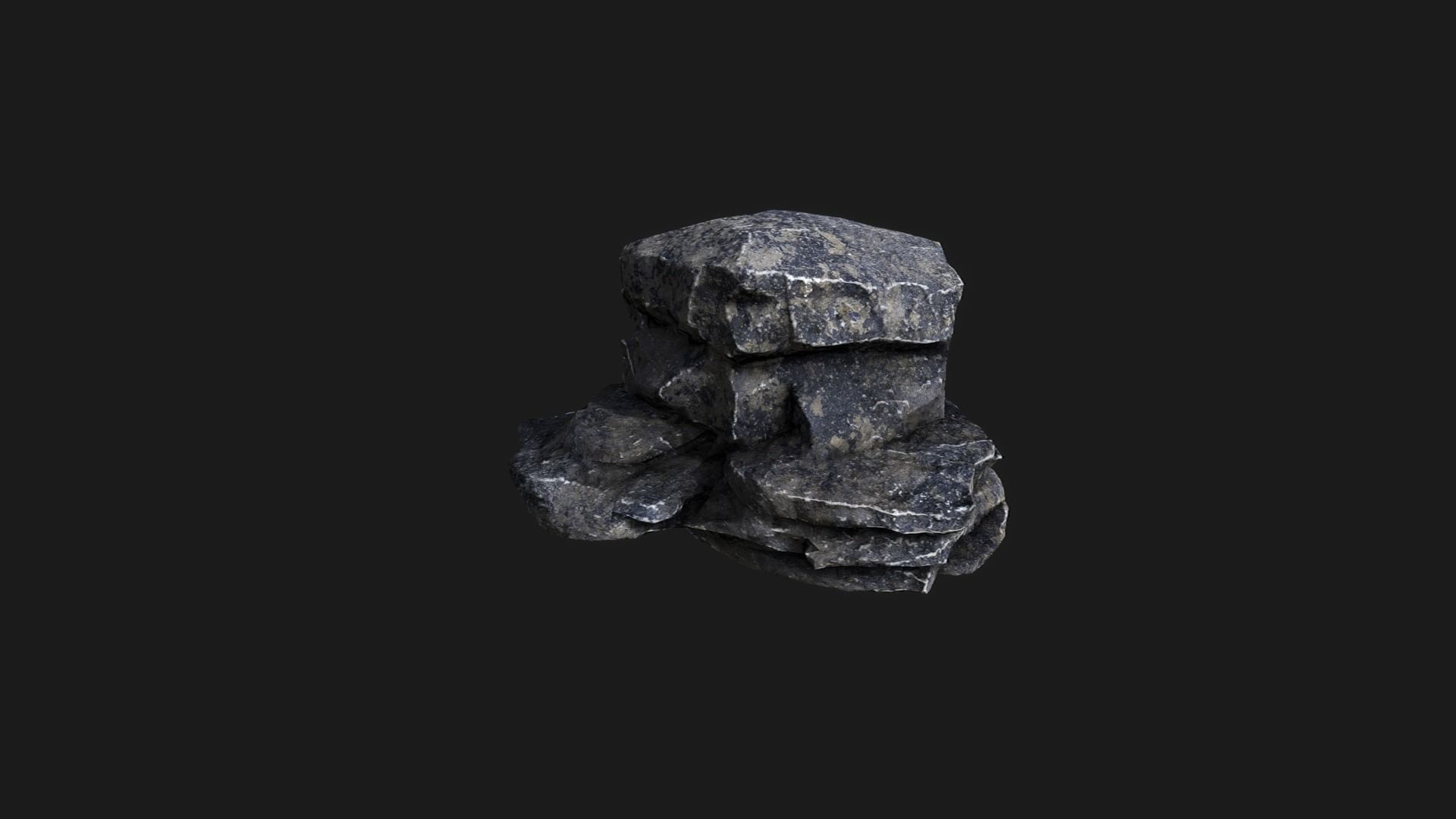 Rock Pack Low-poly 3D model_10