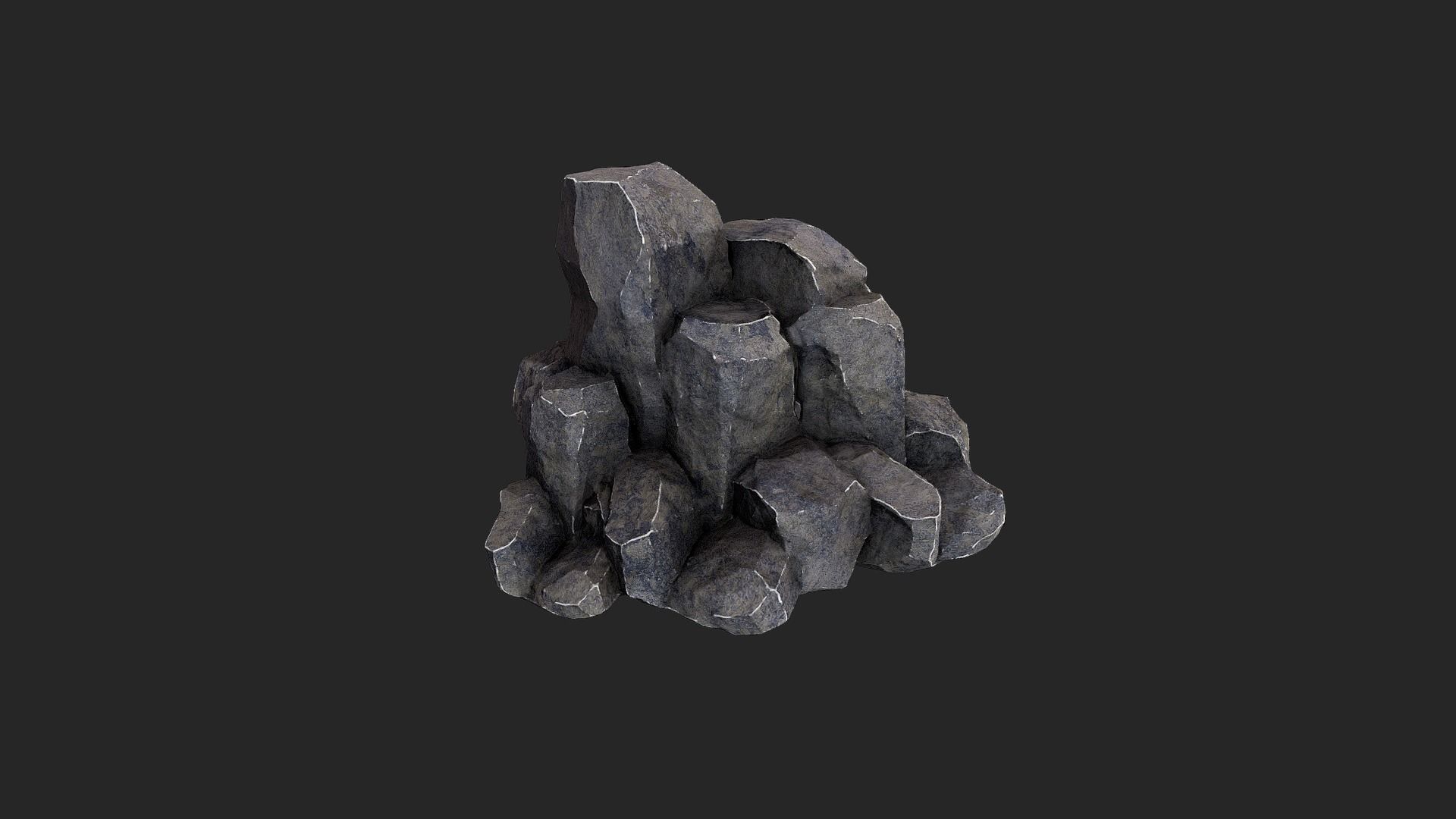 Rock Pack Low-poly 3D model_14
