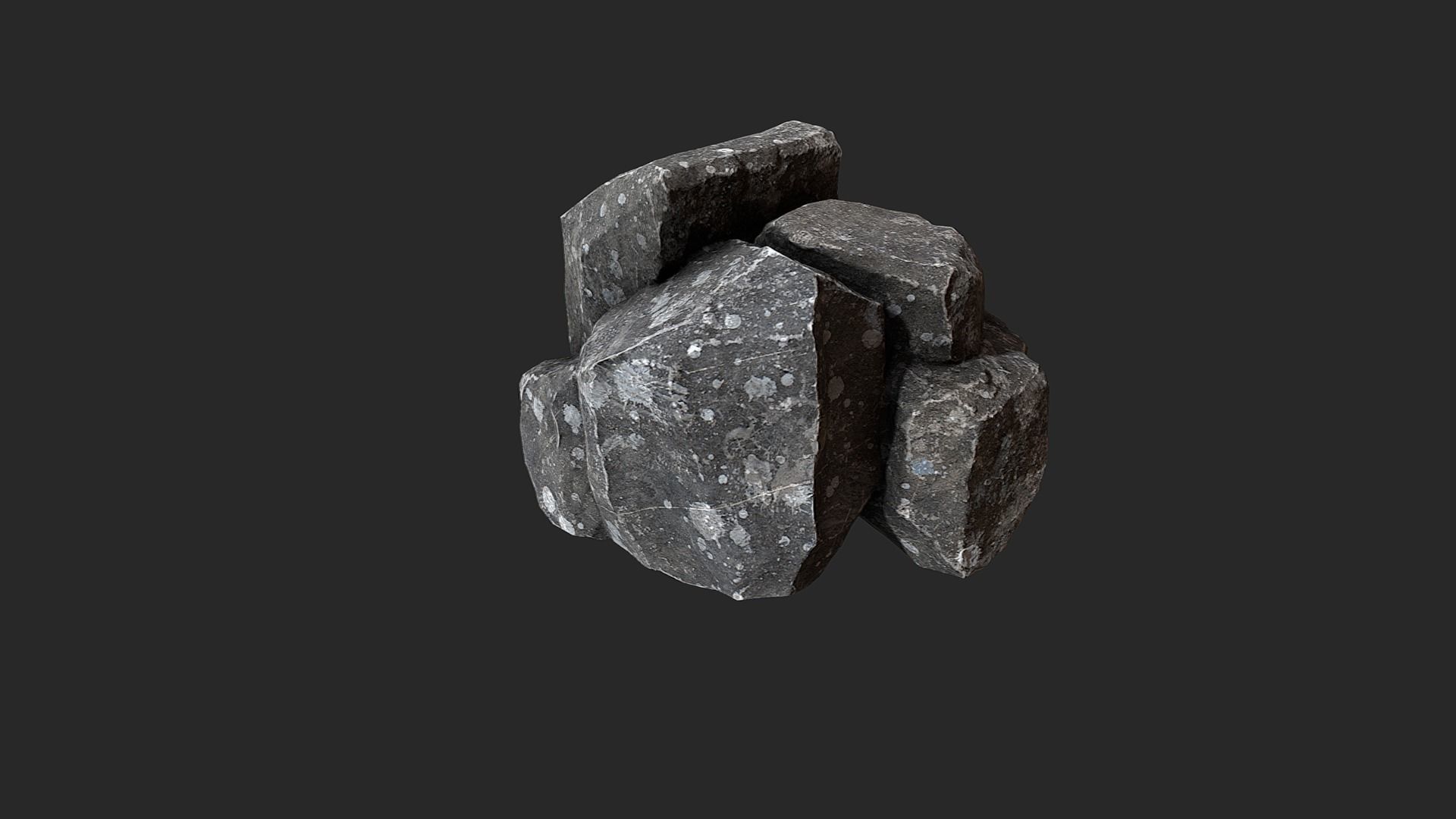 Rock Pack Low-poly 3D model_6