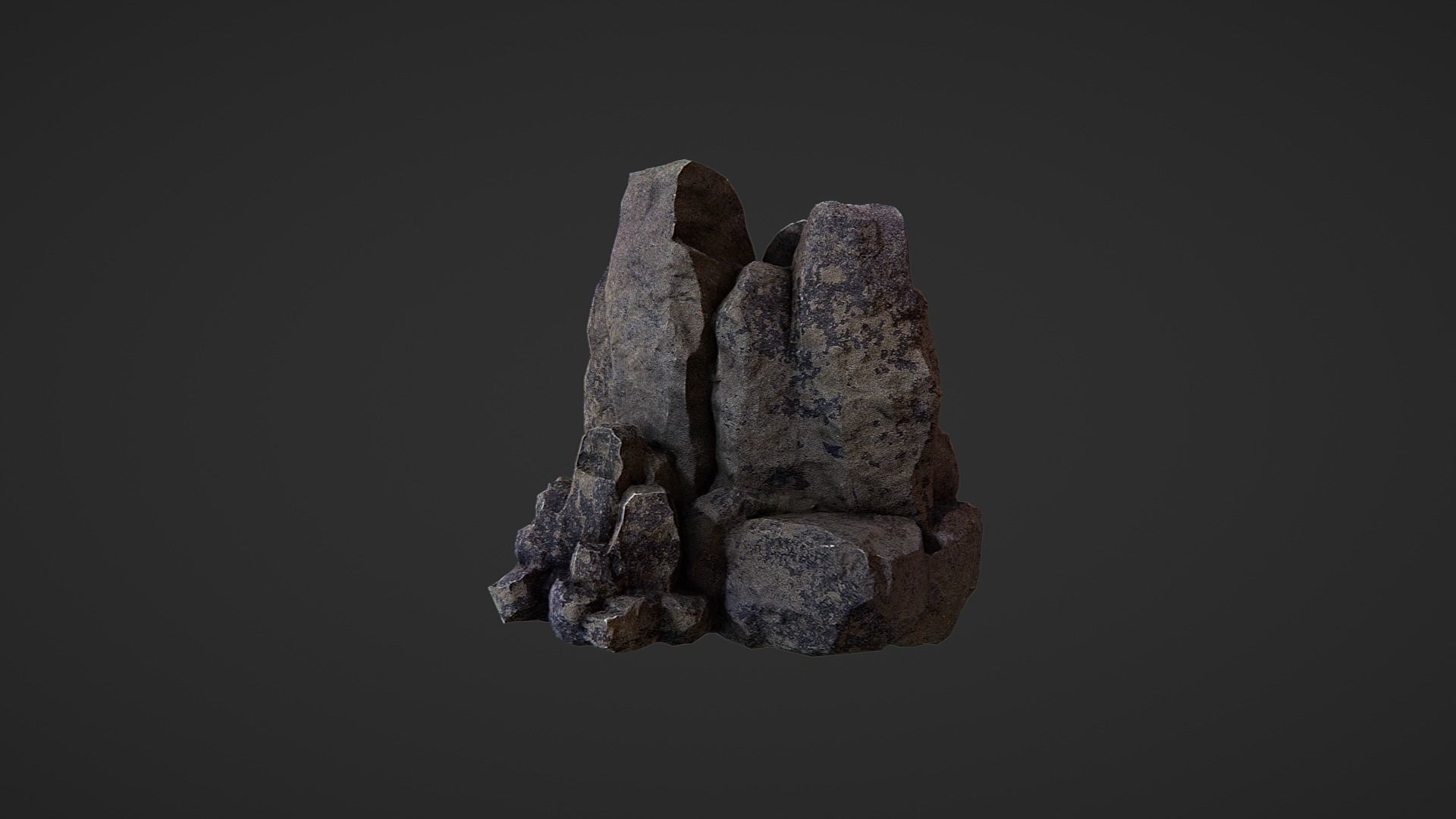 Rock Pack Low-poly 3D model_19