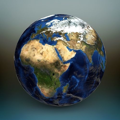 Planet Earth Low-poly 3D model