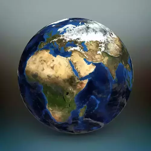Planet Earth Low-poly 3D model
