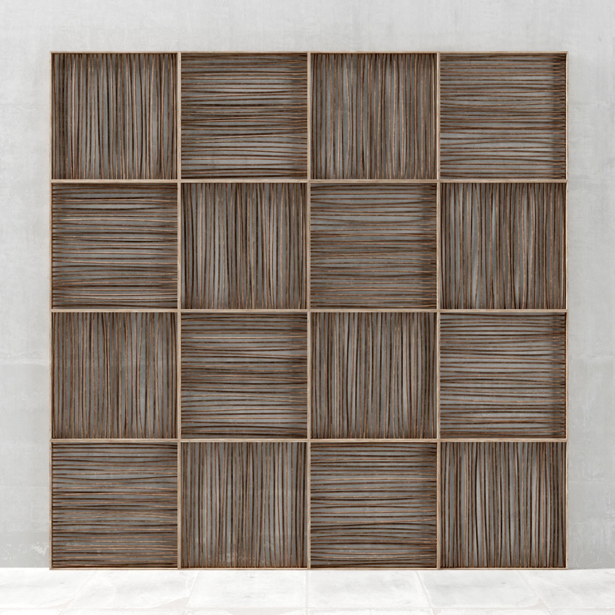 Wood panel branch 3D model_1