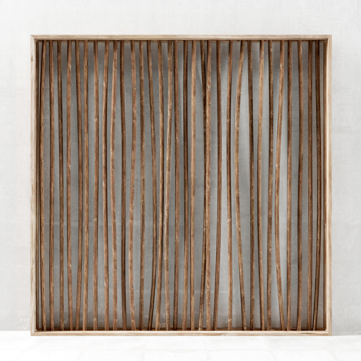 Wood panel branch 3D model_5