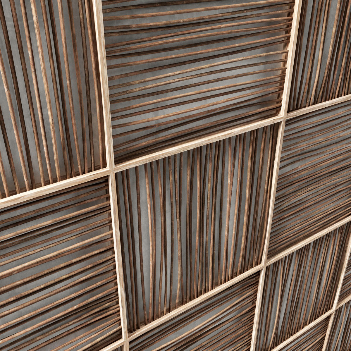 Wood panel branch 3D model_3