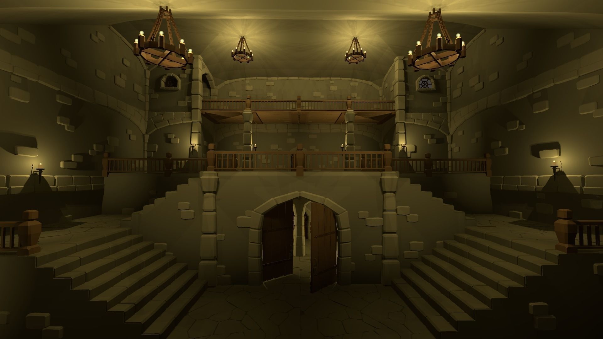 Ultimate Low Poly Dungeon Free low-poly 3D model_4