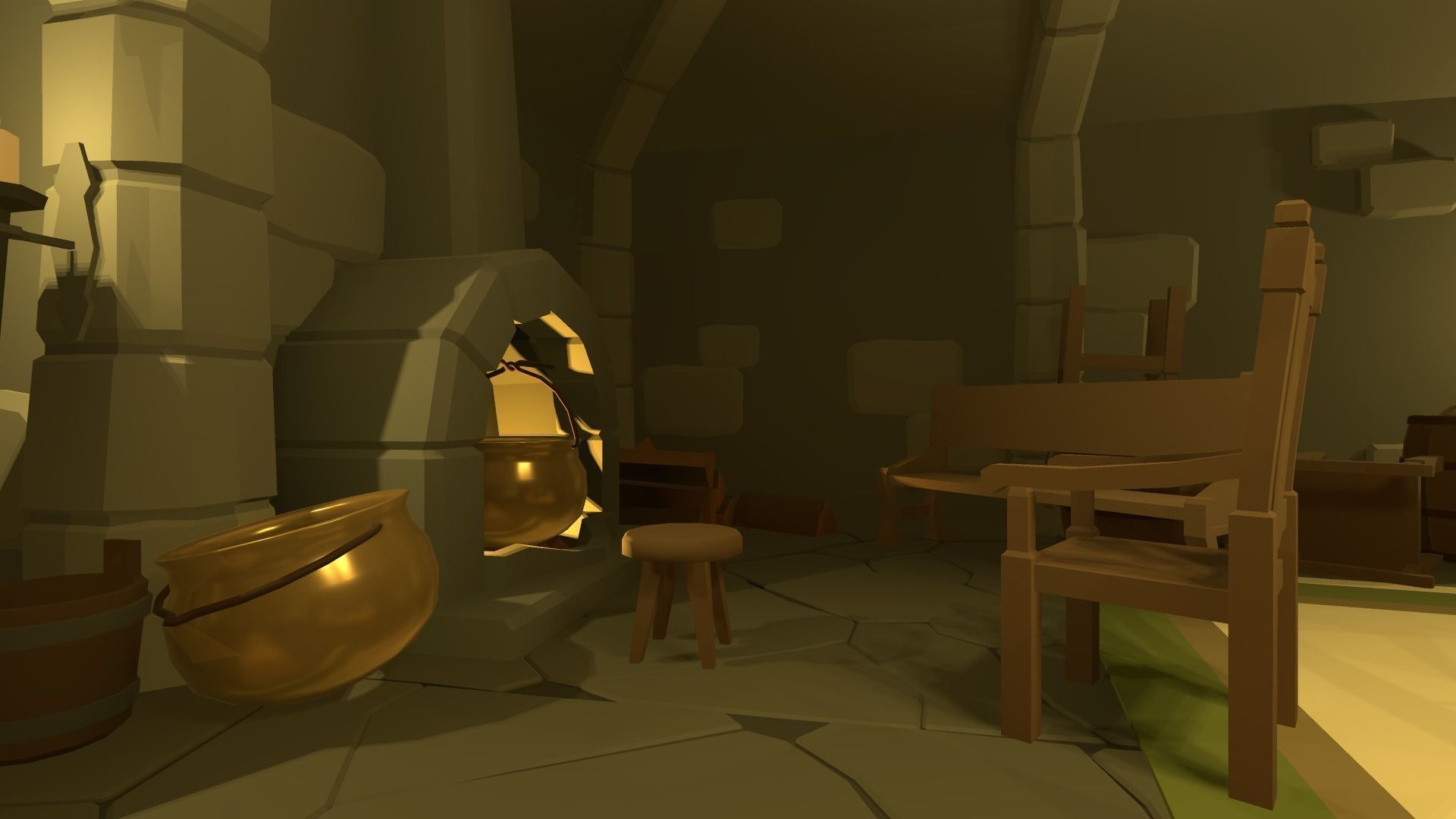 Ultimate Low Poly Dungeon Free low-poly 3D model_7