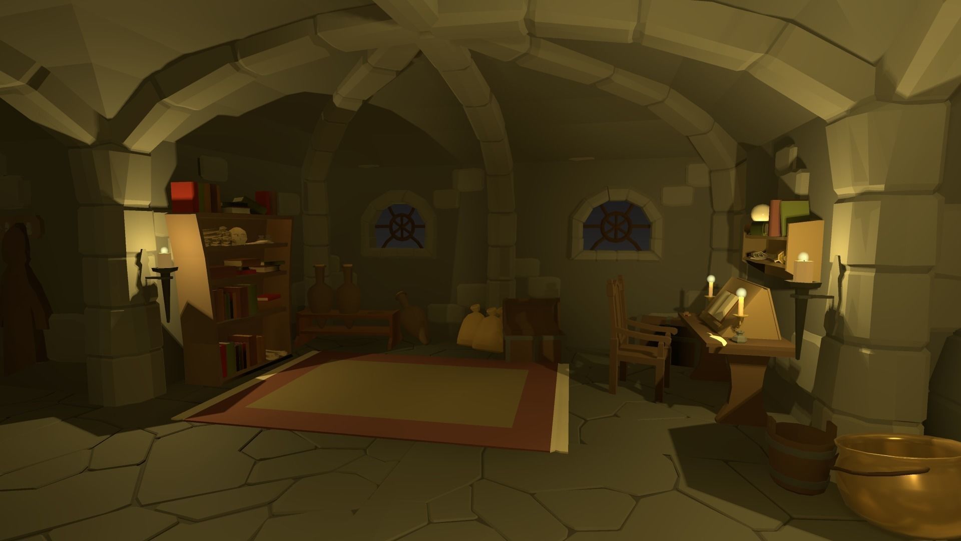 Ultimate Low Poly Dungeon Free low-poly 3D model_6