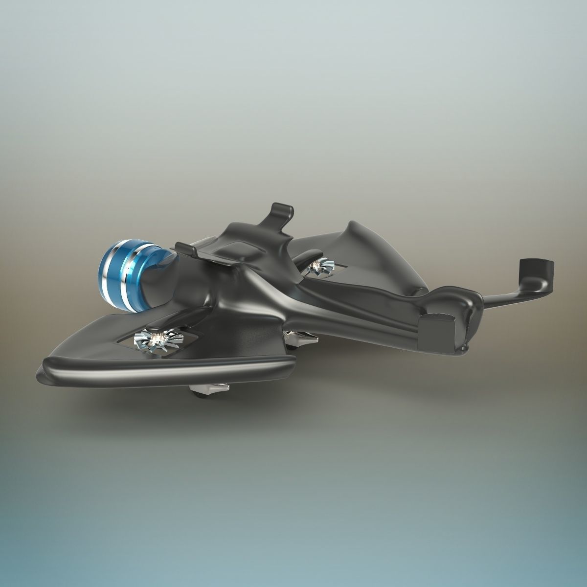 Futuristic Plane 3D model_5