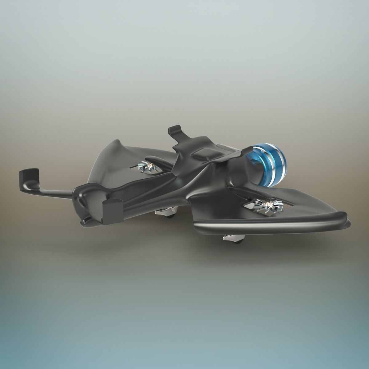 Futuristic Plane 3D model_6