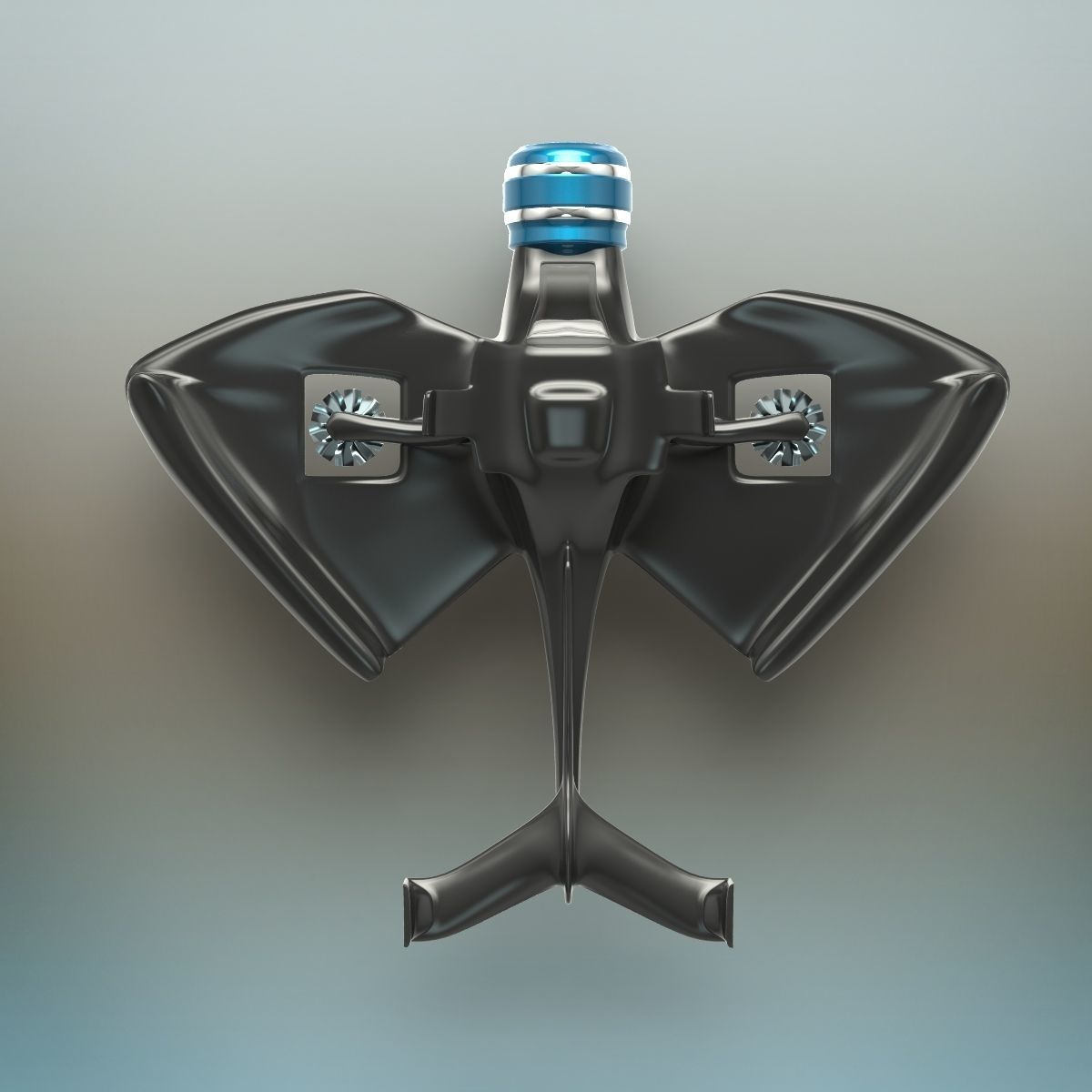 Futuristic Plane 3D model_1