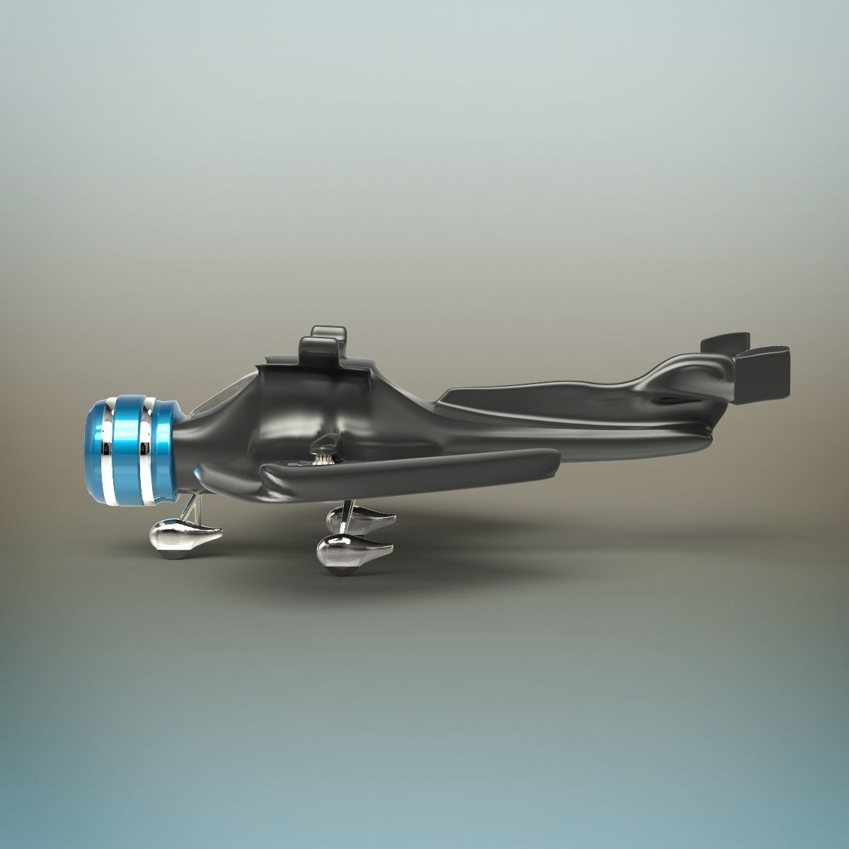 Futuristic Plane 3D model_8