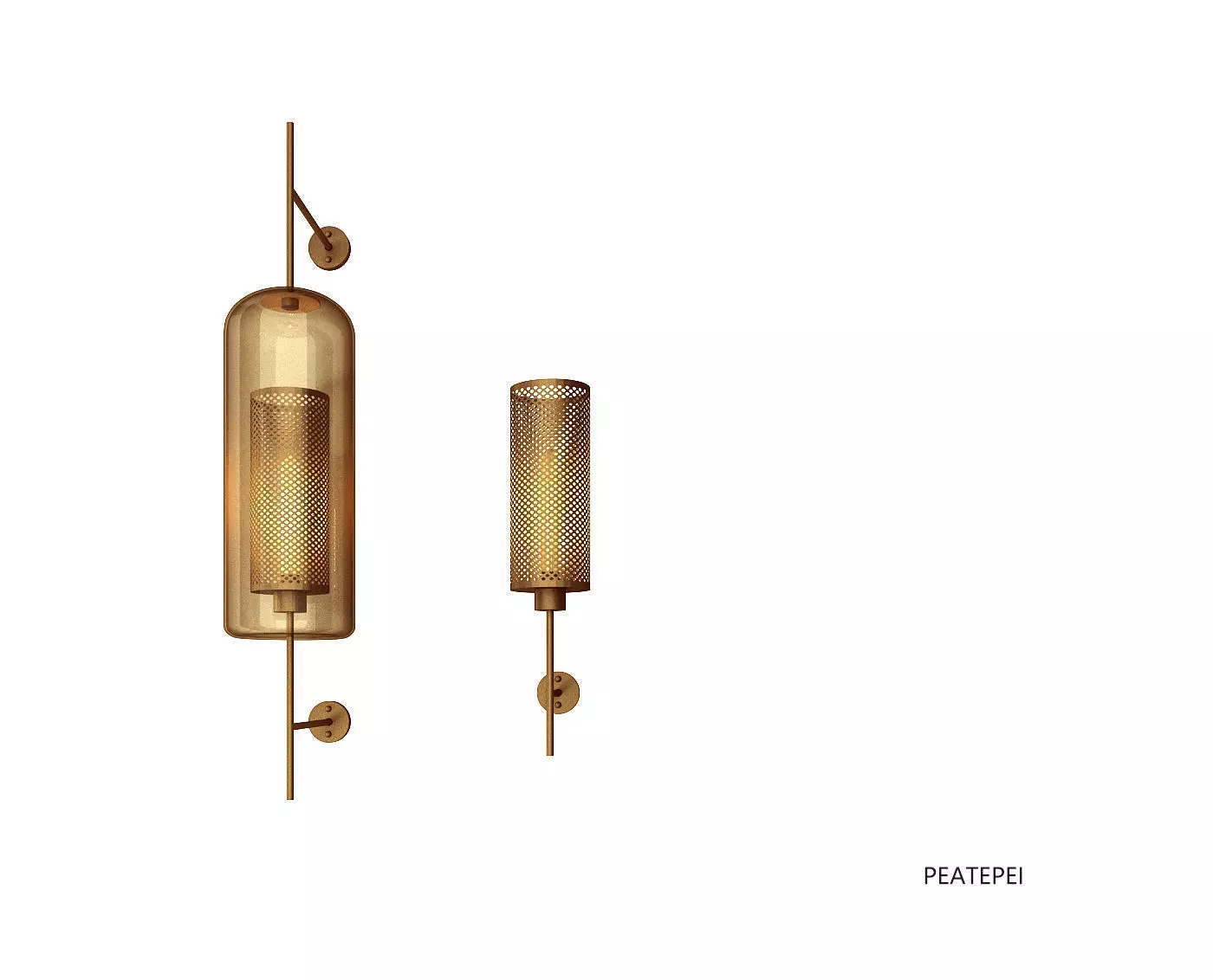 Chiswick Glass Wall Light 3D model