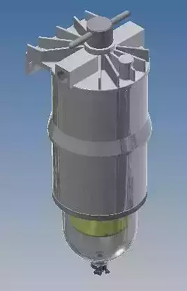 Filter separator for fuel