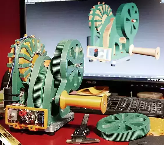 The Hand Cranked Power Generator Free 3D print model