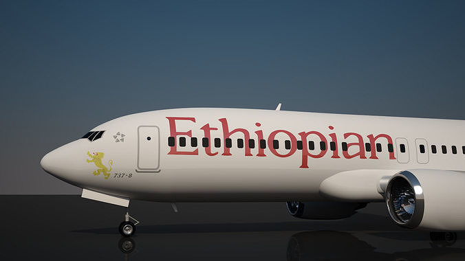 Ethiopian Airlines 737 MAX 8 3D model